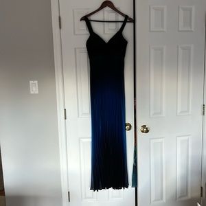 Formal dress black and blue ombré